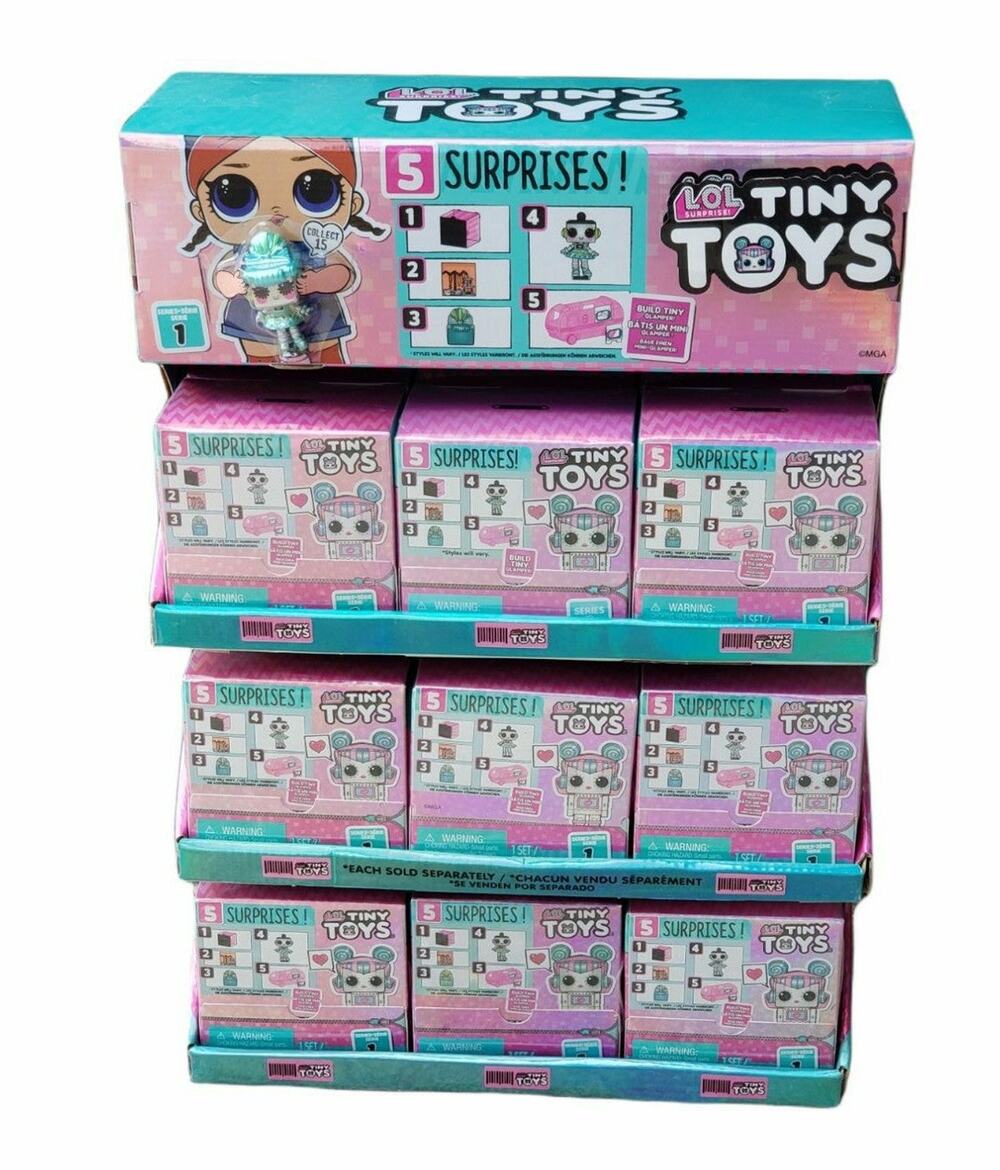 LOL Surprise Tiny Toys Series 1 Bundle Including 18 Sealed Surprises w. Display
